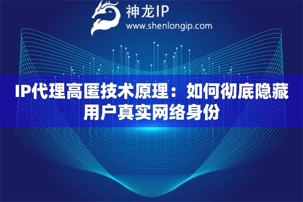 IP代理高匿技術原理：如何徹底隱藏用戶真實網(wǎng)絡身份