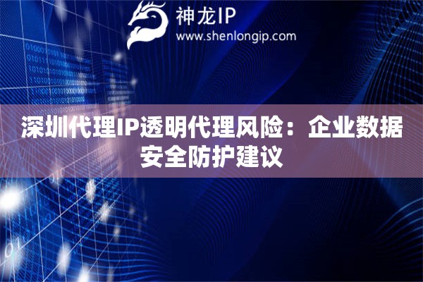 深圳代理IP透明代理風(fēng)險(xiǎn)：企業(yè)數(shù)據(jù)安全防護(hù)建議