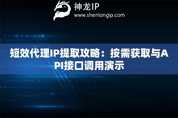短效代理IP提取攻略：按需獲取與API接口調(diào)用演示