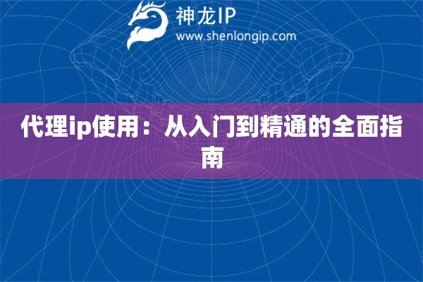 詳細閱讀:代理ip使用:從入門到精通的全面指南 代理ip使用:從入門到精通的全面指南