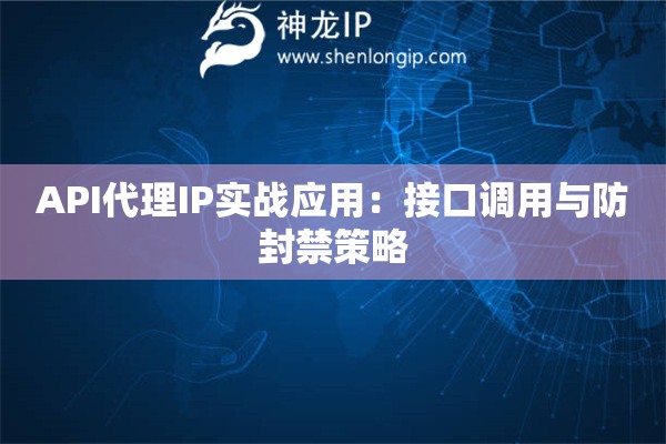 API代理IP實戰(zhàn)應(yīng)用：接口調(diào)用與防封禁策略