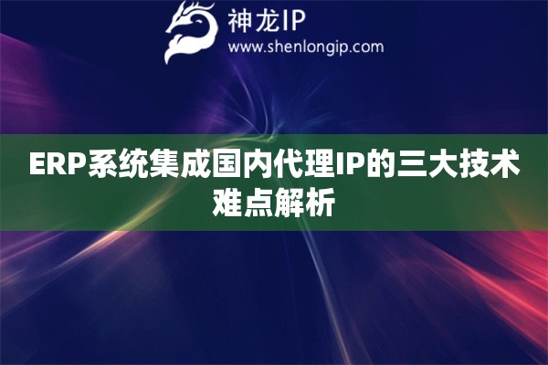 ERP系統(tǒng)集成國內(nèi)代理IP的三大技術(shù)難點(diǎn)解析