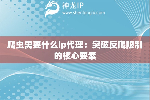 爬蟲需要什么ip代理：突破反爬限制的核心要素