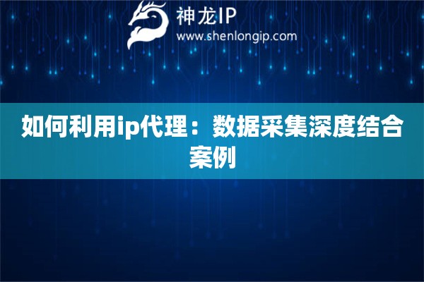 詳細(xì)閱讀:如何利用ip代理:數(shù)據(jù)采集深度結(jié)合案例 如何利用ip代理:數(shù)據(jù)采集深度結(jié)合案例