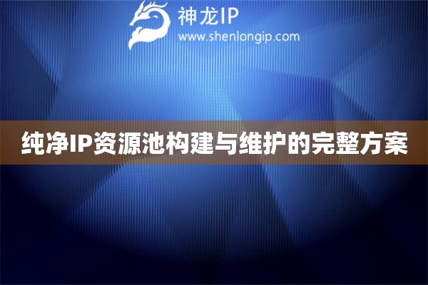 純凈IP資源池構(gòu)建與維護(hù)的完整方案