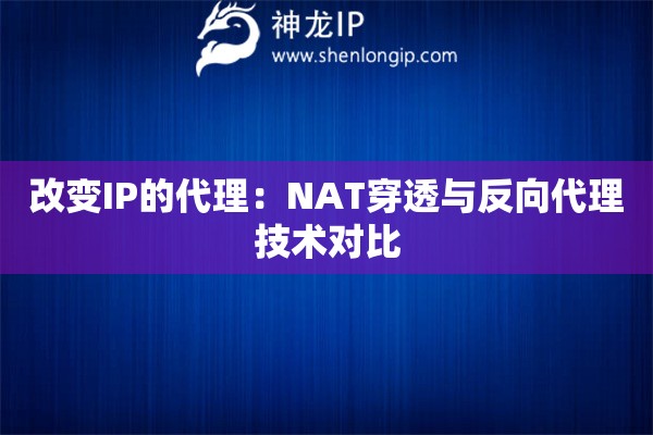 改變IP的代理：NAT穿透與反向代理技術對比