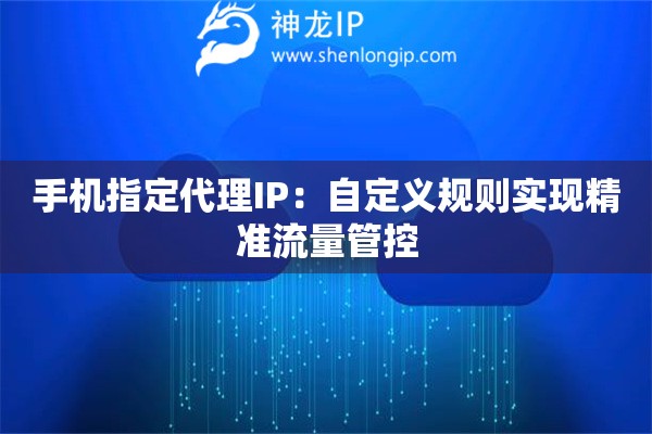 手機(jī)指定代理IP：自定義規(guī)則實(shí)現(xiàn)精準(zhǔn)流量管控