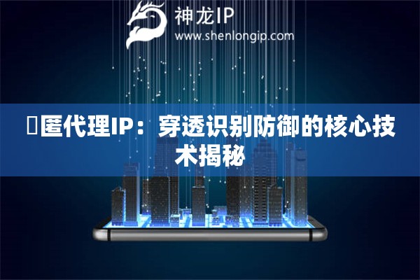 髙匿代理IP：穿透識(shí)別防御的核心技術(shù)揭秘