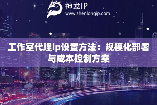 工作室代理ip設置方法：規(guī)?；渴鹋c成本控制方案