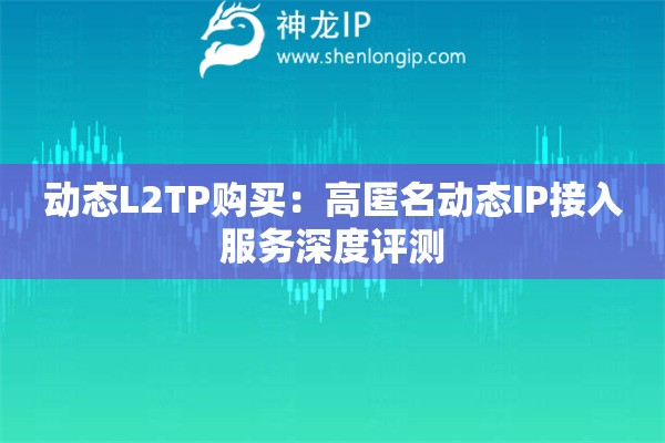 動態(tài)L2TP購買：高匿名動態(tài)IP接入服務深度評測
