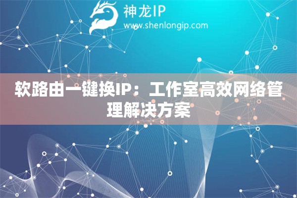 軟路由一鍵換IP：工作室高效網(wǎng)絡(luò)管理解決方案