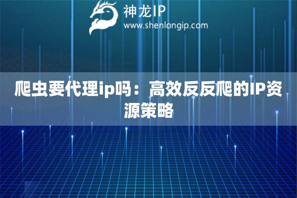 爬蟲要代理ip嗎：高效反反爬的IP資源策略