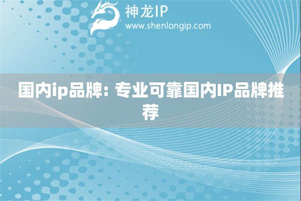 國內(nèi)ip品牌: 專業(yè)可靠國內(nèi)IP品牌推薦