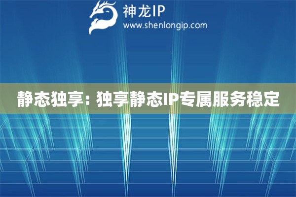 靜態(tài)獨享: 獨享靜態(tài)IP專屬服務穩(wěn)定