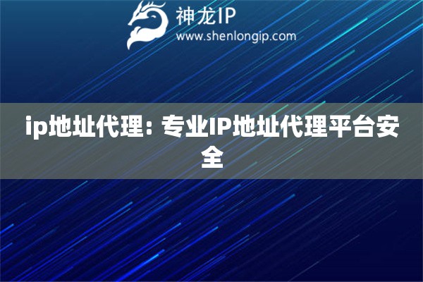 ip地址代理: 專業(yè)IP地址代理平臺安全