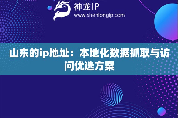 山東的ip地址：本地化數(shù)據(jù)抓取與訪問優(yōu)選方案