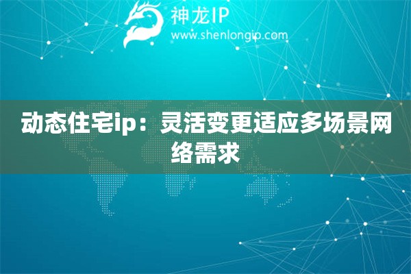動態(tài)住宅ip：靈活變更適應多場景網絡需求