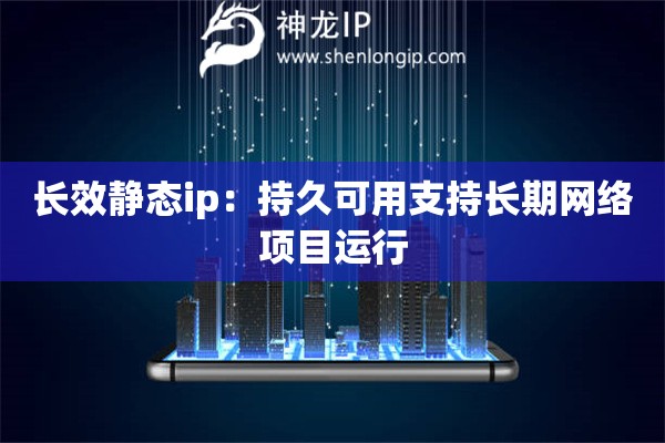 長效靜態(tài)ip：持久可用支持長期網絡項目運行