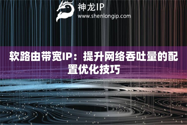 軟路由帶寬IP：提升網(wǎng)絡(luò)吞吐量的配置優(yōu)化技巧