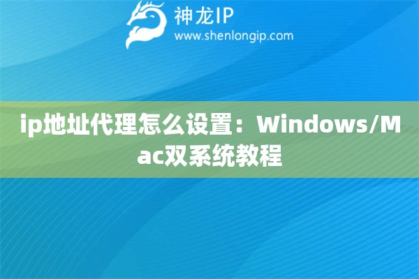 ip地址代理怎么設(shè)置：Windows/Mac雙系統(tǒng)教程