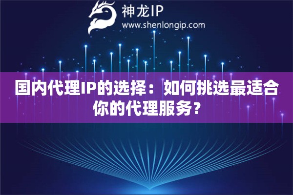 國(guó)內(nèi)代理IP的選擇：如何挑選最適合你的代理服務(wù)？