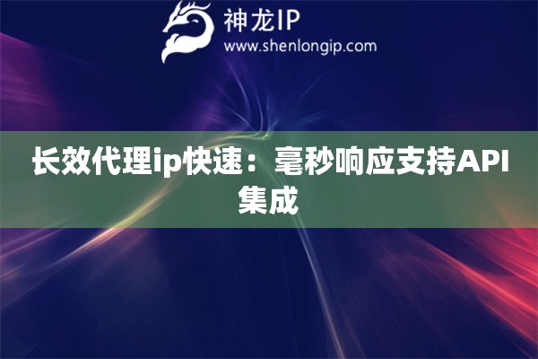 長效代理ip快速：毫秒響應(yīng)支持API集成