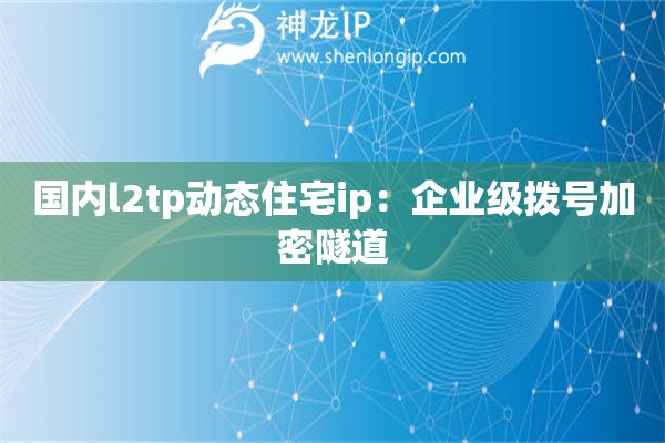 詳細閱讀:國內(nèi)l2tp動態(tài)住宅ip:企業(yè)級撥號加密隧道 國內(nèi)l2tp動態(tài)住宅ip:企業(yè)級撥號加密隧道