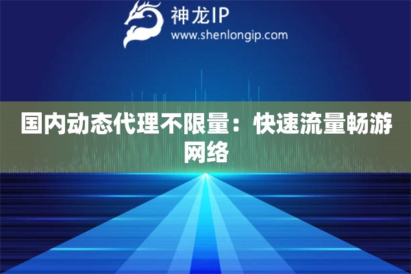 國內(nèi)動態(tài)代理不限量：快速流量暢游網(wǎng)絡(luò)