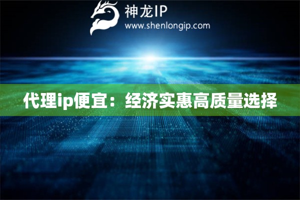 代理ip便宜：經(jīng)濟實惠高質(zhì)量選擇