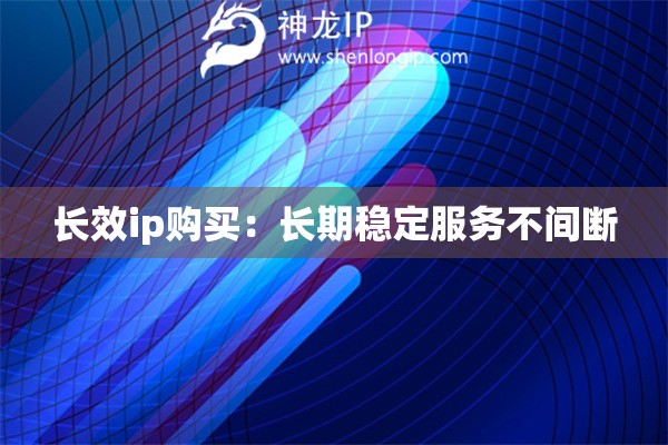 長效ip購買：長期穩(wěn)定服務(wù)不間斷