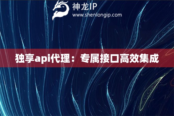 詳細(xì)閱讀:獨(dú)享api代理:專屬接口高效集成 獨(dú)享api代理:專屬接口高效集成