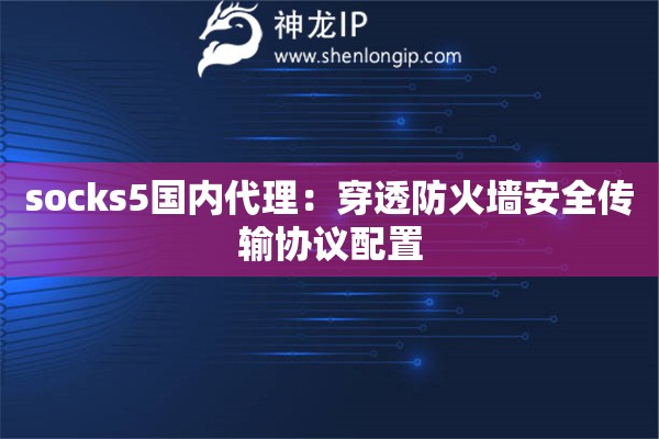 socks5國內(nèi)代理：穿透防火墻安全傳輸協(xié)議配置