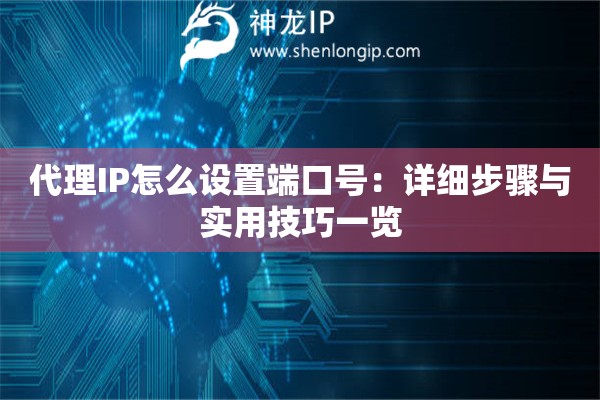 代理IP怎么設(shè)置端口號(hào)：詳細(xì)步驟與實(shí)用技巧一覽