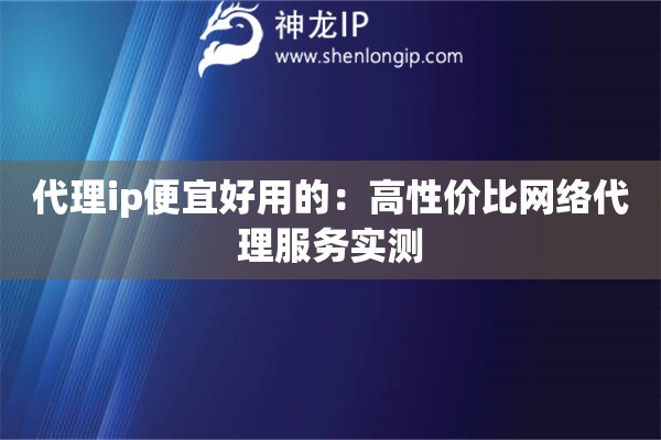 代理ip便宜好用的：高性價(jià)比網(wǎng)絡(luò)代理服務(wù)實(shí)測(cè)