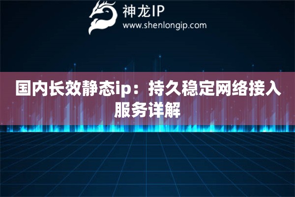 國內(nèi)長效靜態(tài)ip：持久穩(wěn)定網(wǎng)絡(luò)接入服務(wù)詳解