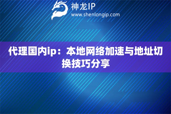 代理國內(nèi)ip：本地網(wǎng)絡(luò)加速與地址切換技巧分享