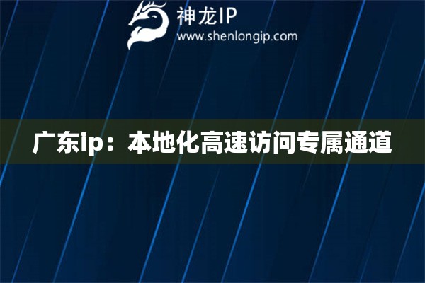 廣東ip：本地化高速訪問專屬通道