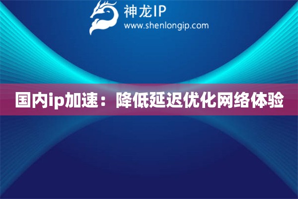 國內(nèi)ip加速：降低延遲優(yōu)化網(wǎng)絡(luò)體驗(yàn)