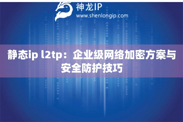 靜態(tài)ip l2tp：企業(yè)級(jí)網(wǎng)絡(luò)加密方案與安全防護(hù)技巧