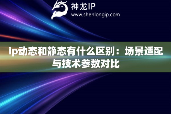ip動(dòng)態(tài)和靜態(tài)有什么區(qū)別：場景適配與技術(shù)參數(shù)對比