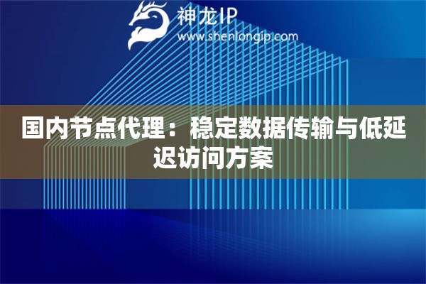 國內(nèi)節(jié)點代理：穩(wěn)定數(shù)據(jù)傳輸與低延遲訪問方案