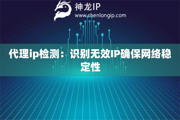 代理ip檢測：識別無效IP確保網(wǎng)絡(luò)穩(wěn)定性