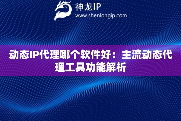 動態(tài)IP代理哪個軟件好：主流動態(tài)代理工具功能解析