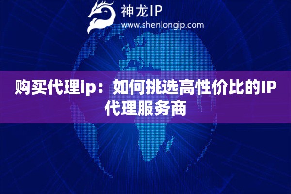 購買代理ip：如何挑選高性價比的IP代理服務(wù)商