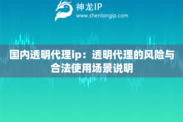 詳細(xì)閱讀:國內(nèi)透明代理ip:透明代理的風(fēng)險與合法使用場景說明 國內(nèi)透明代理ip:透明代理的風(fēng)險與合法使用場景說明