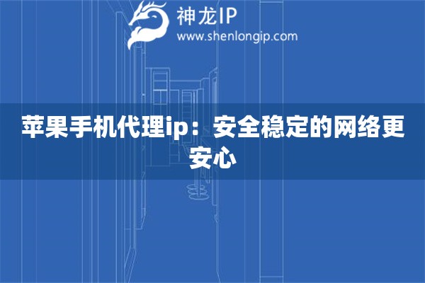 蘋果手機代理ip：安全穩(wěn)定的網(wǎng)絡(luò)更安心