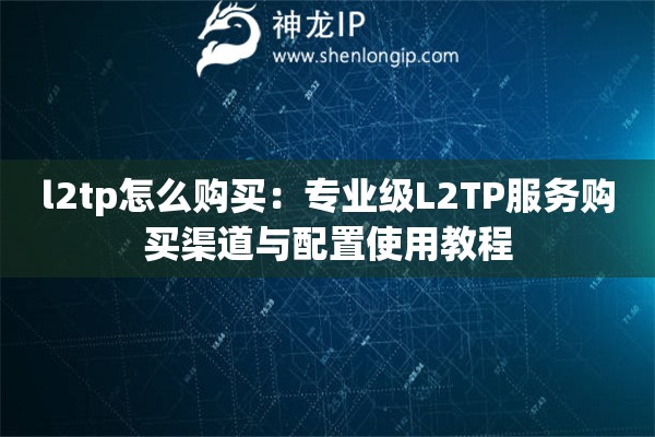 l2tp怎么購買：專業(yè)級L2TP服務(wù)購買渠道與配置使用教程