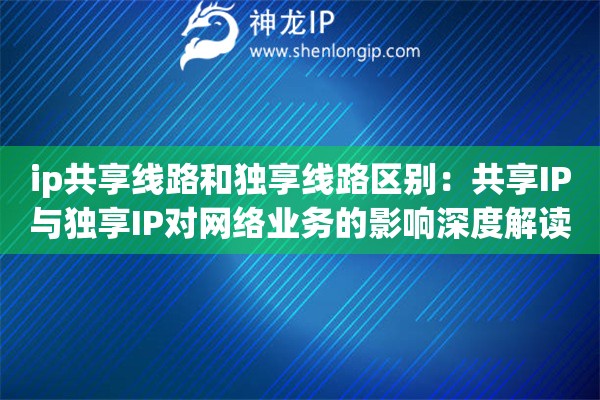ip共享線路和獨享線路區(qū)別：共享IP與獨享IP對網(wǎng)絡(luò)業(yè)務(wù)的影響深度解讀