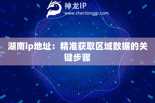 湖南ip地址：精準獲取區(qū)域數(shù)據(jù)的關鍵步驟