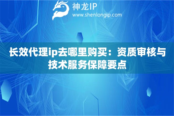 長(zhǎng)效代理ip去哪里購(gòu)買：資質(zhì)審核與技術(shù)服務(wù)保障要點(diǎn)